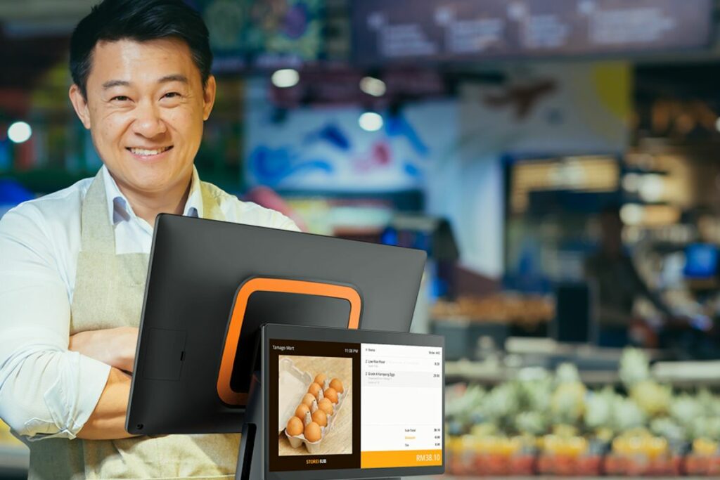 Malaysian business owner with a StoreHub POS system
