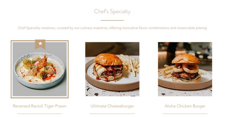 Flint Café & Roastery's Chef Specialty menu
