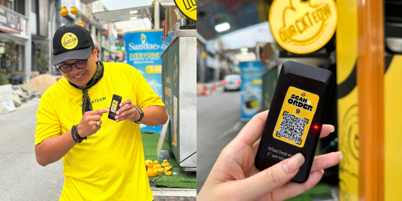 Yob, pemilik Quackteow, menggunakan sistem QR Order & Pay dari StoreHub.