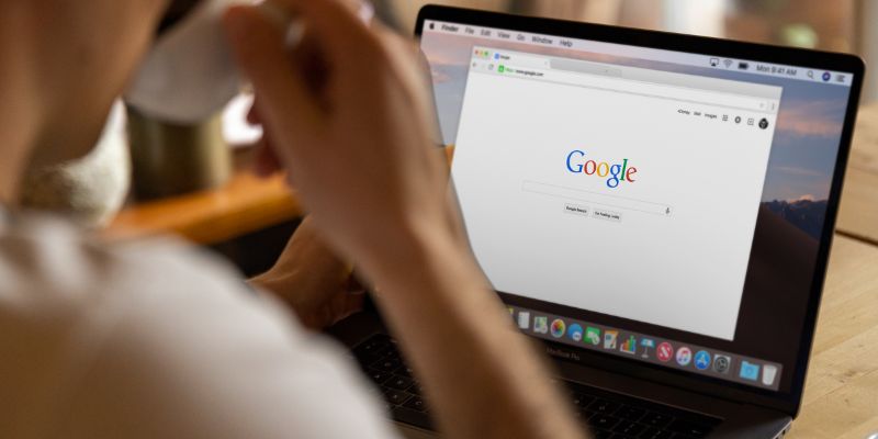 A man using Google
